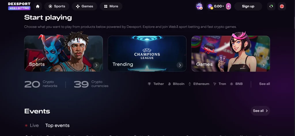 dexsport web3 platform
